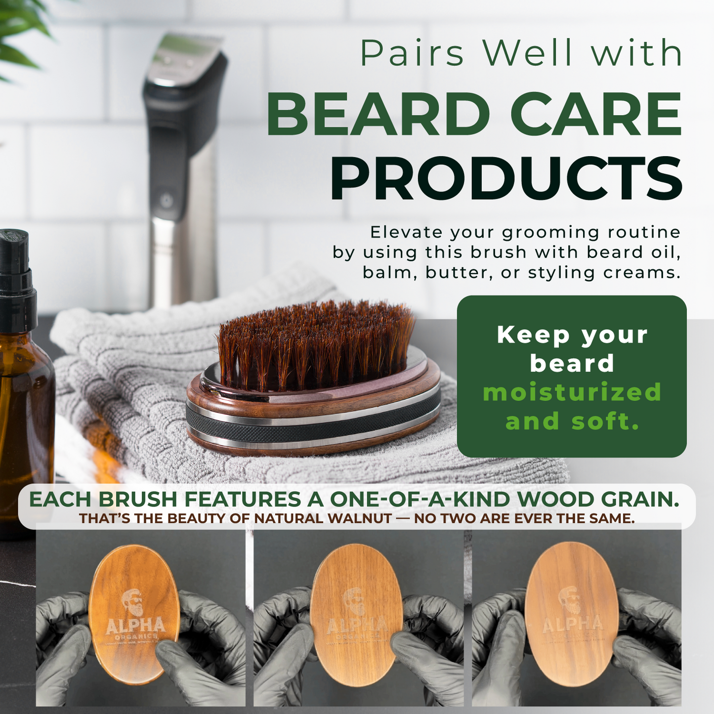 The Alpha Beard Brush - Luxury Redefined