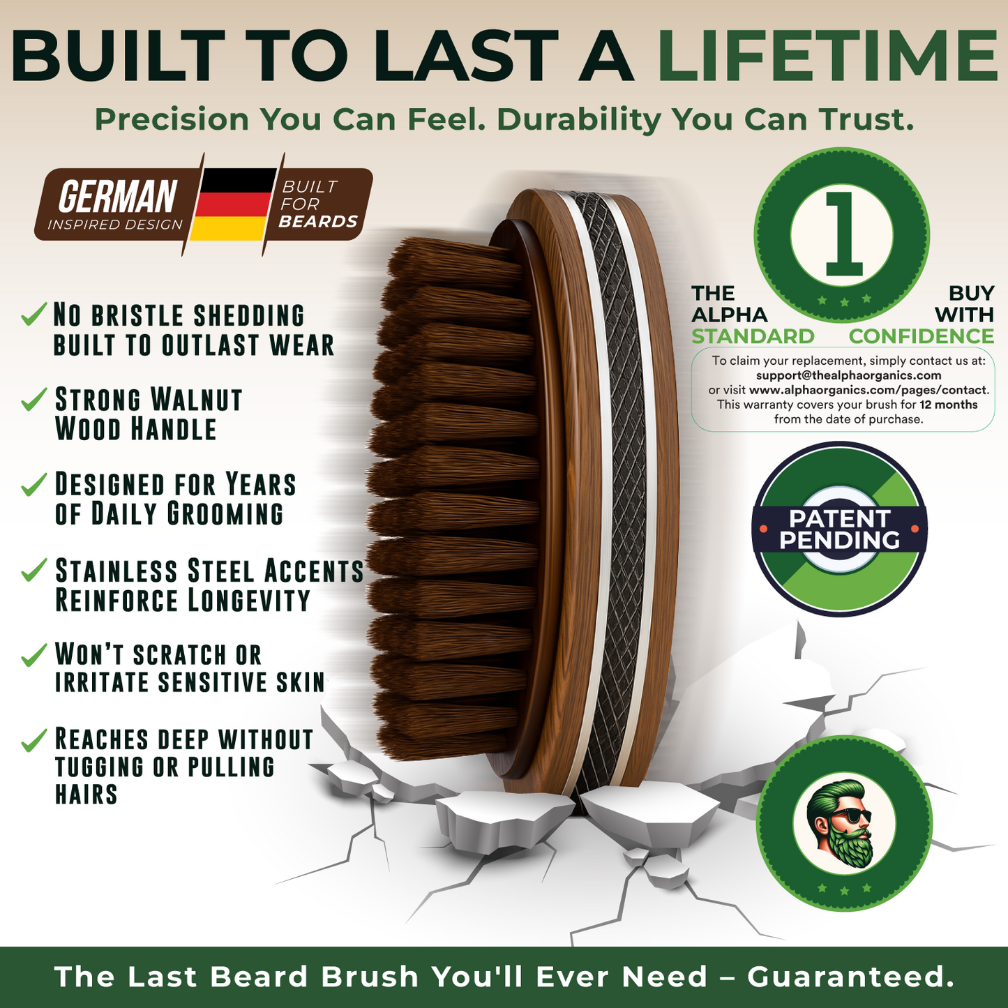 The Alpha Beard Brush - Luxury Redefined